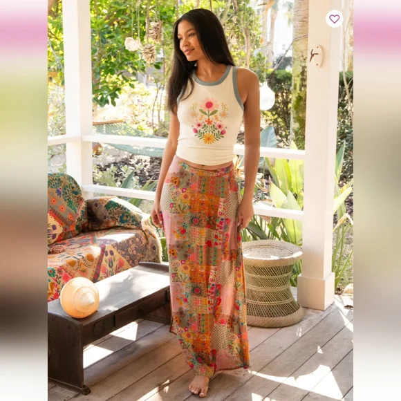 Natural Life Women's Side-Slit Maxi Skirt Small - Picture 2 of 5